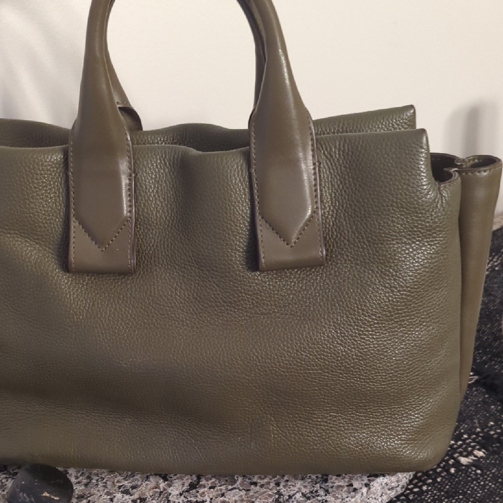 Michael Kors Olive Leather Satchel - Picture 5 of 8